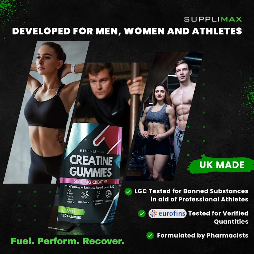Creatine Gummies UK | 5g Per Serving | Apple | Supplimax