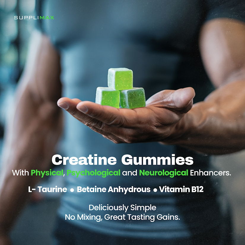 Creatine Gummies UK | 5g Per Serving | Apple | Supplimax